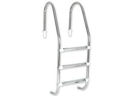 ESCADA TRADICIONAL RESIDENCIAL COM 2 DEGRAUS INOX ANATOMICO